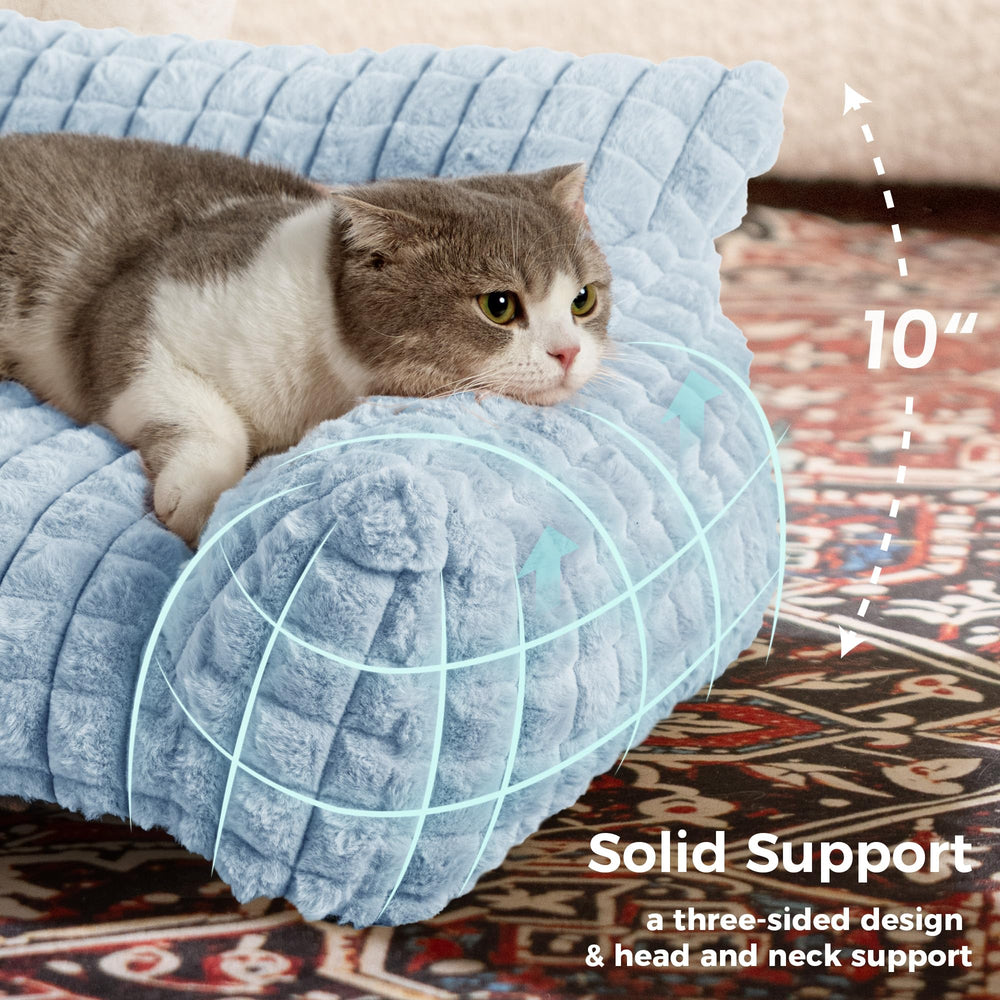 blunique Cat Bed bolsters provide head and neck support for relaxed lounging