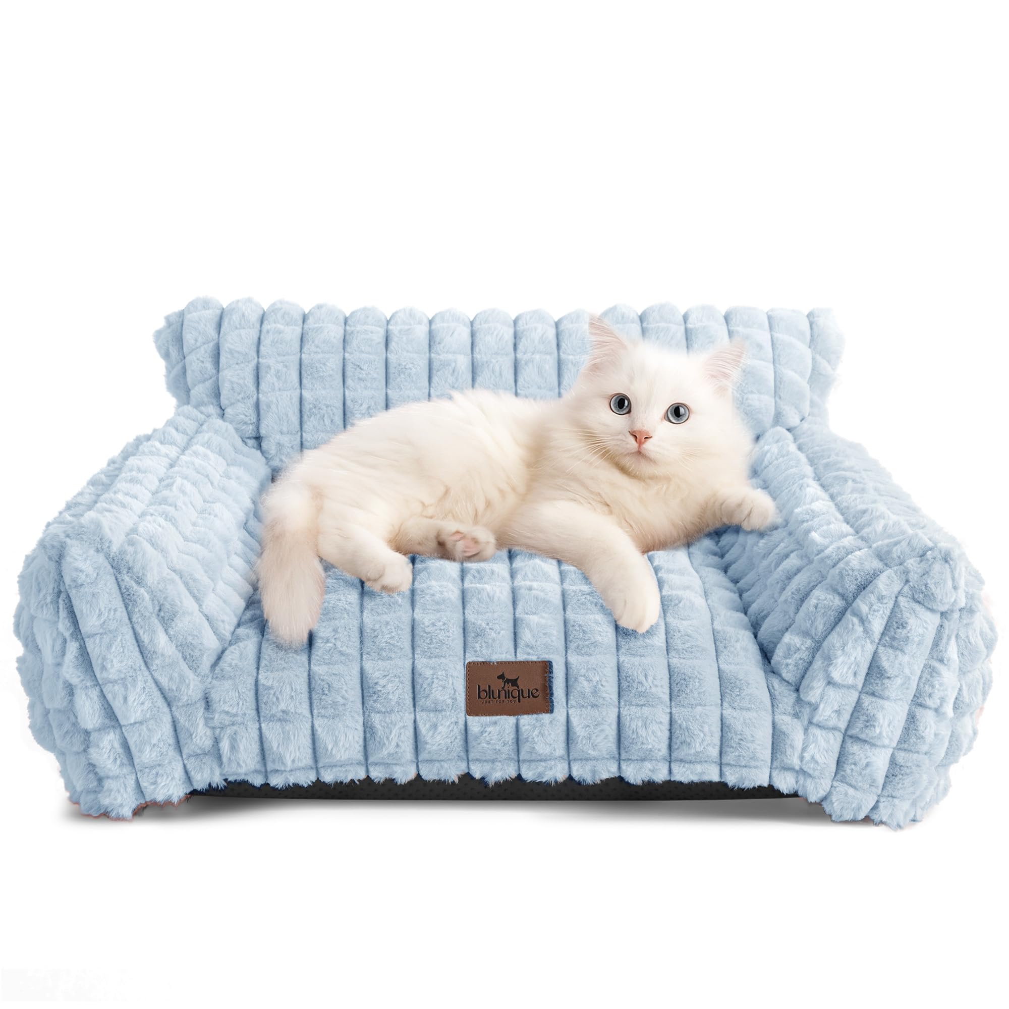 blunique Cute Cat Couch Bed with plush surface for cozy naps and cat comfort