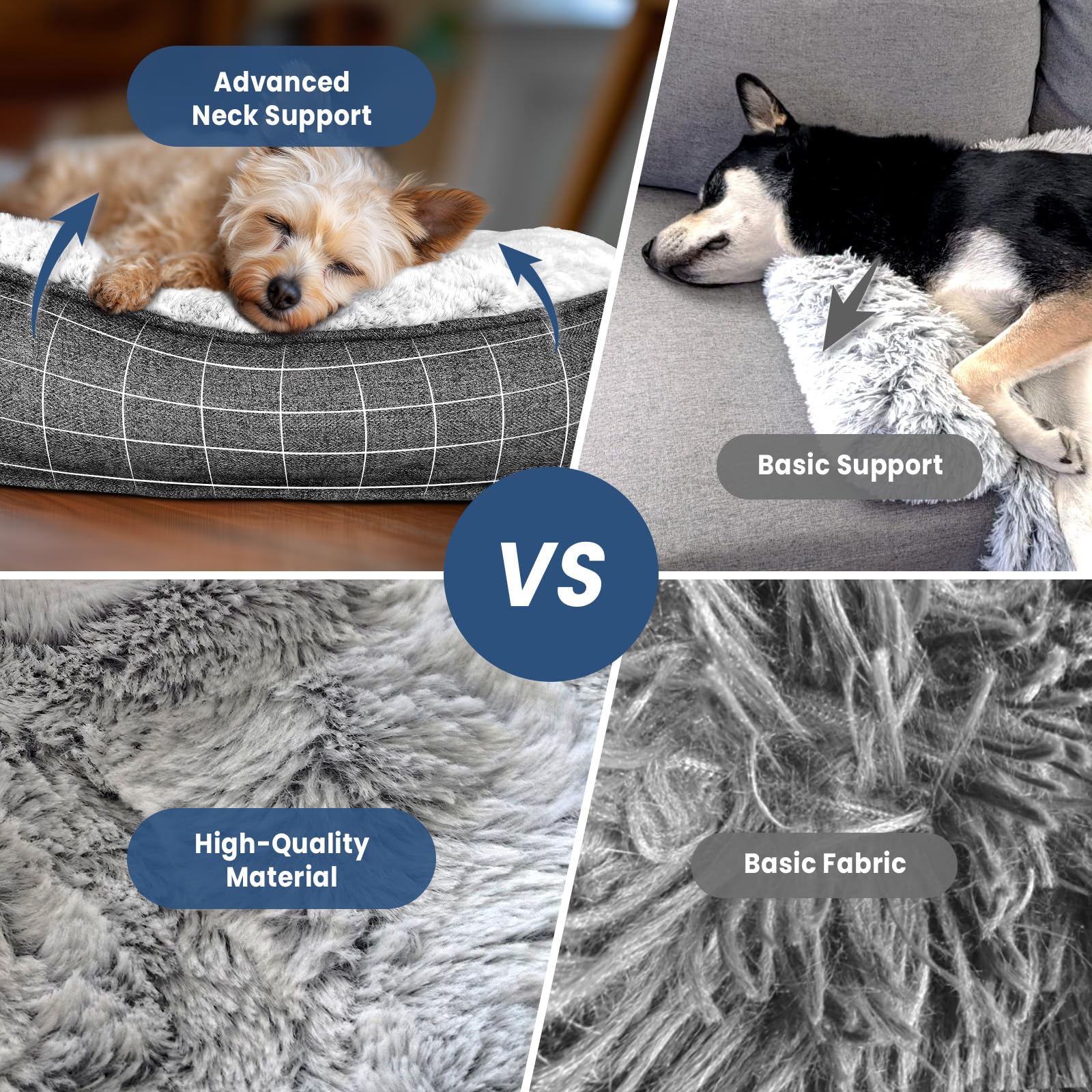 blunique fluffy plush dog mat creates a cozy lounging space.
