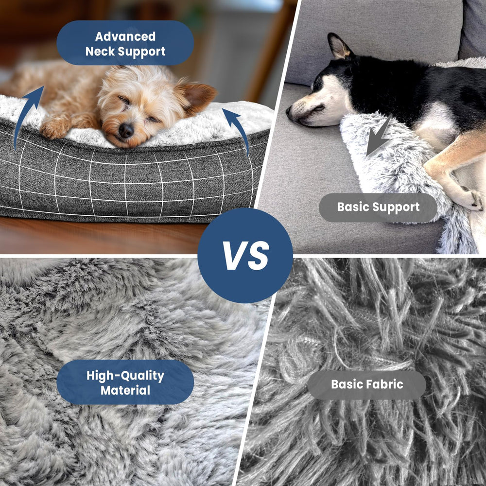 blunique fluffy plush dog mat creates a cozy lounging space.
