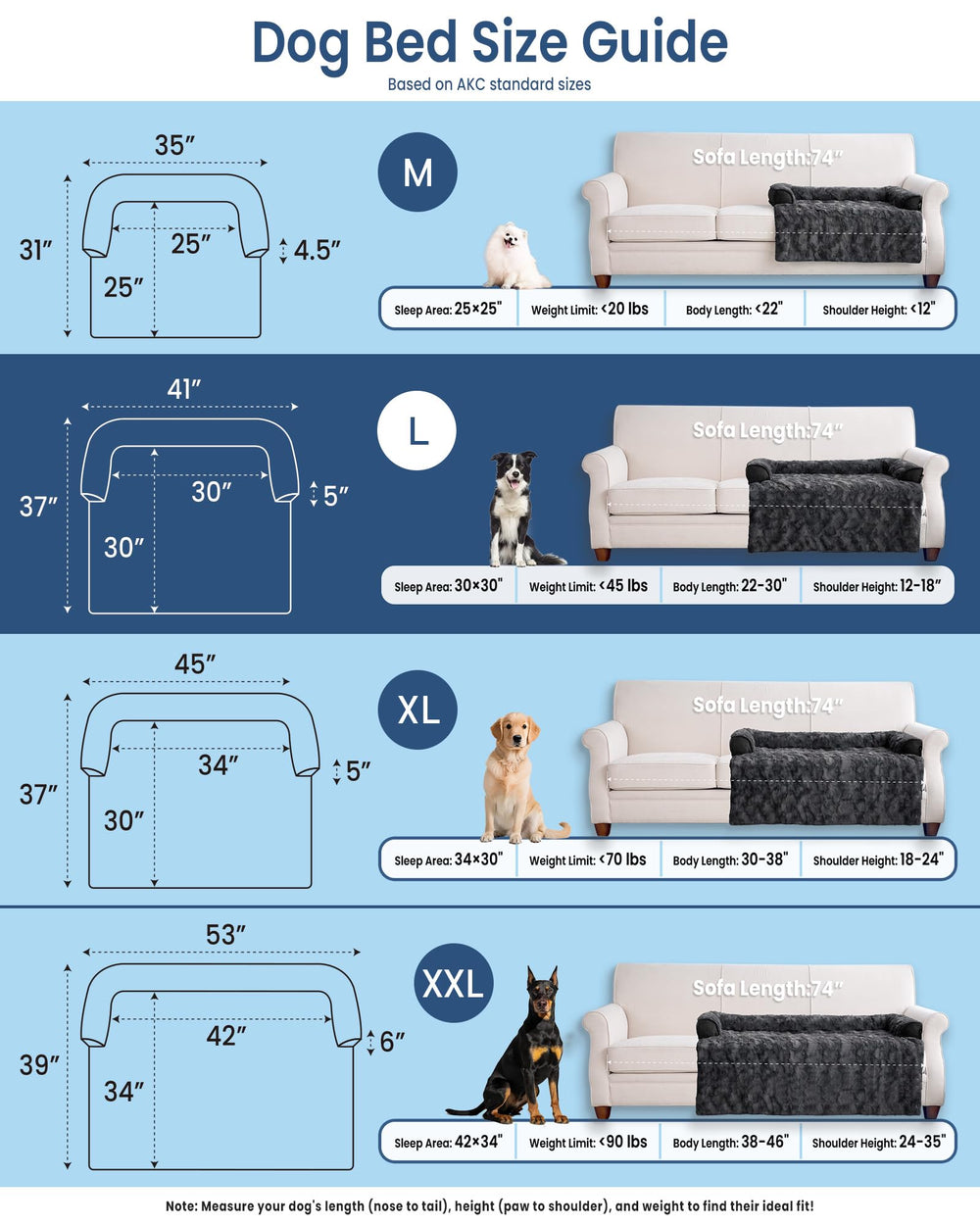 blunique high-density microfiber fill contours your pet for supportive comfort