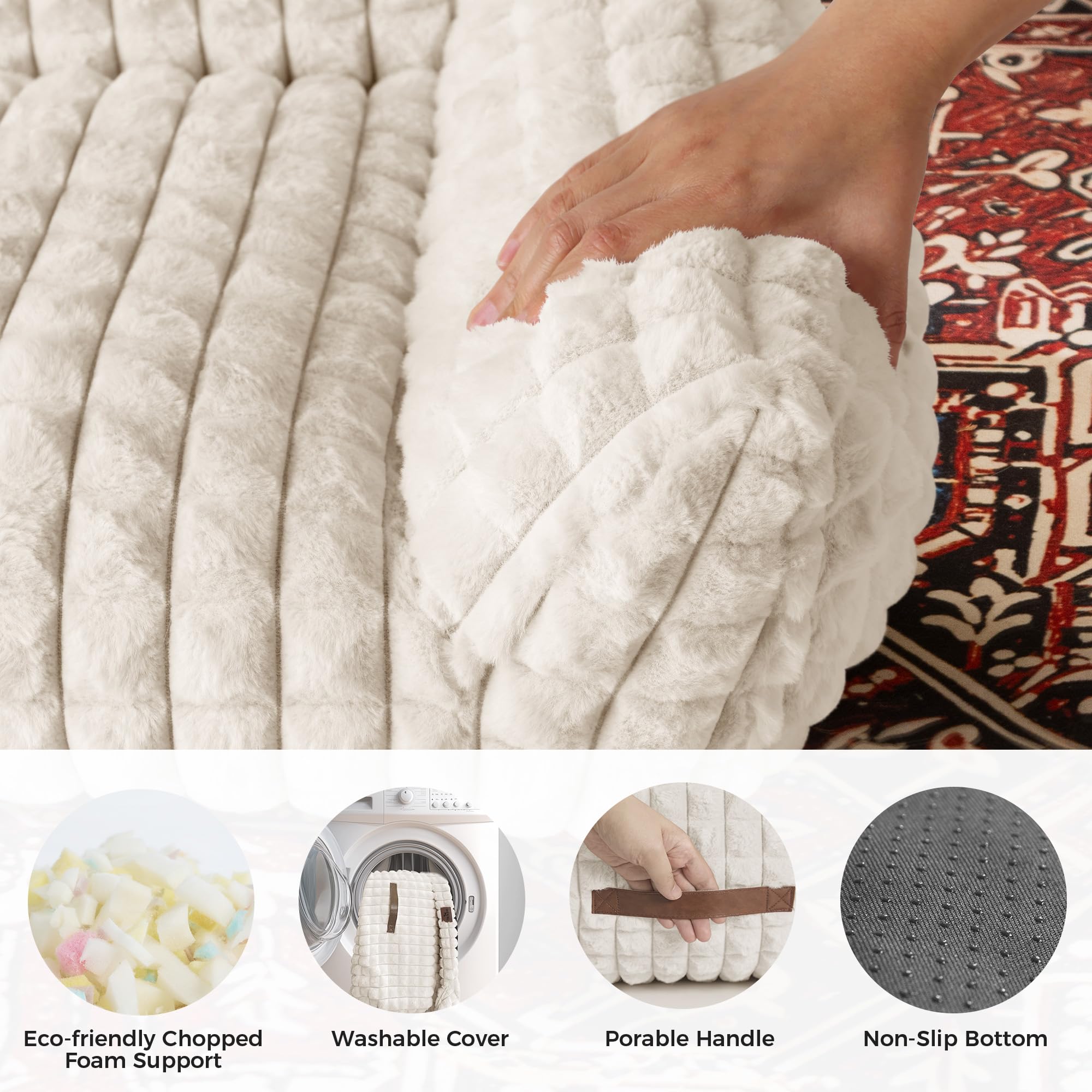 blunique non-slip bottom keeps the bed in place on floors