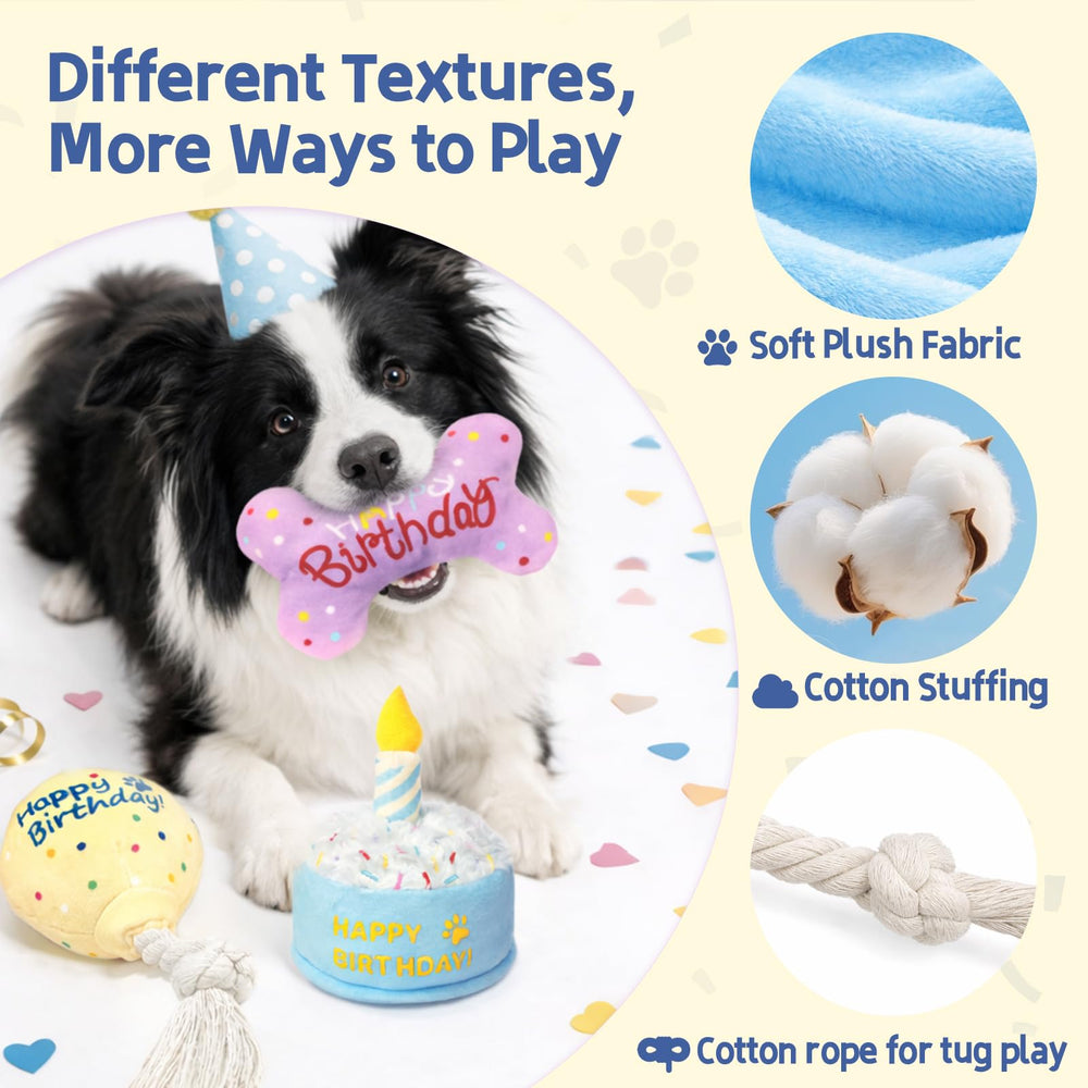 BluPup yellow balloon toy adds festive vibes and gentle tug play