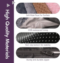 BLVOTKRO Rose Velvet dark gray stitching highlights durability and a premium look.