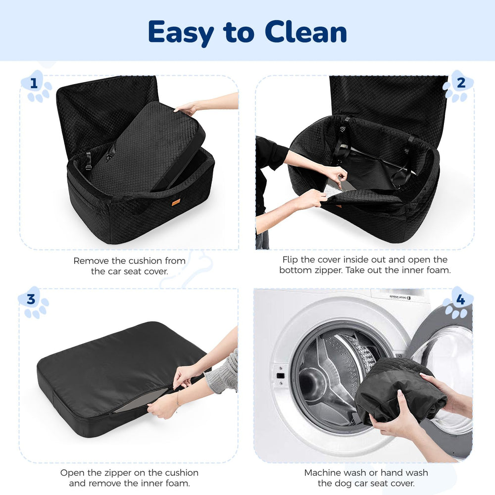 BLVRYVIO back-seat booster protects upholstery during daily trips.