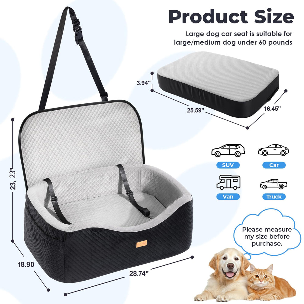 BLVRYVIO memory foam 4-inch seat provides plush comfort on road trips.