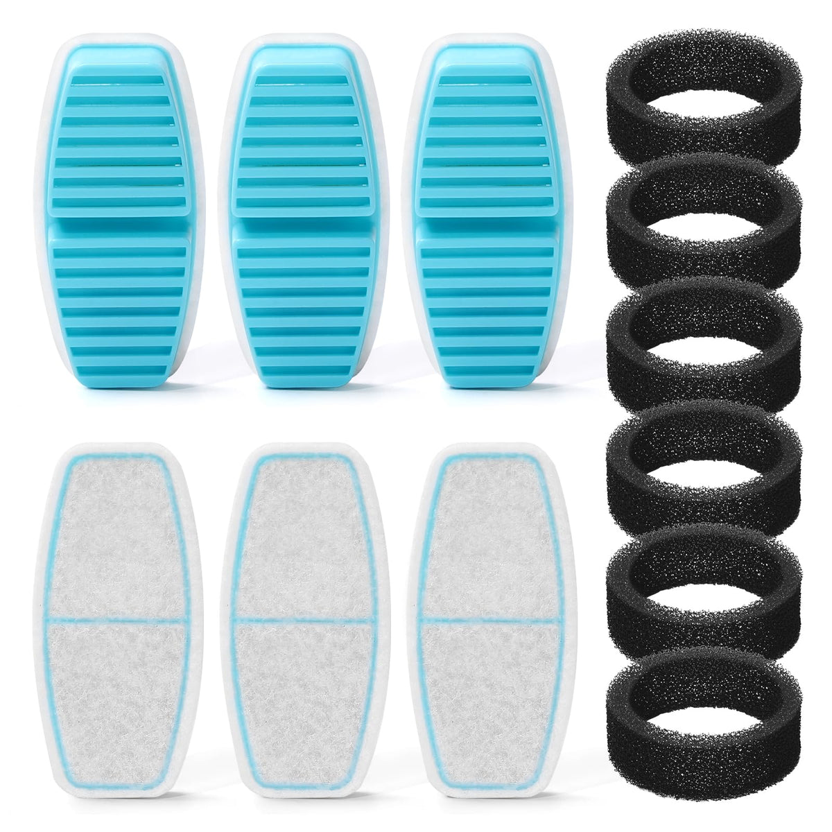 BMDSAE official 12-pack filters and sponges box maintaining fountain cleanliness.