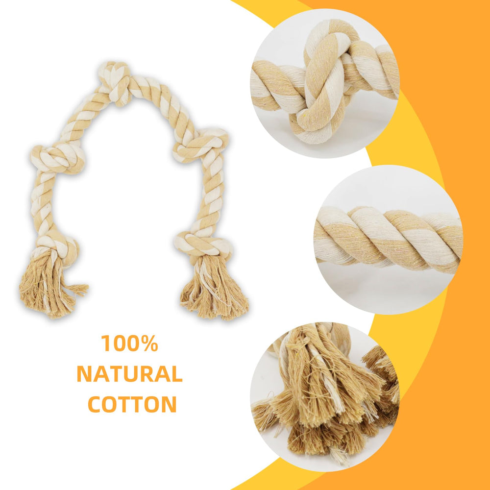 Bmag dog rope toy closeup twisted fiber highlights sturdy construction for tough chewers