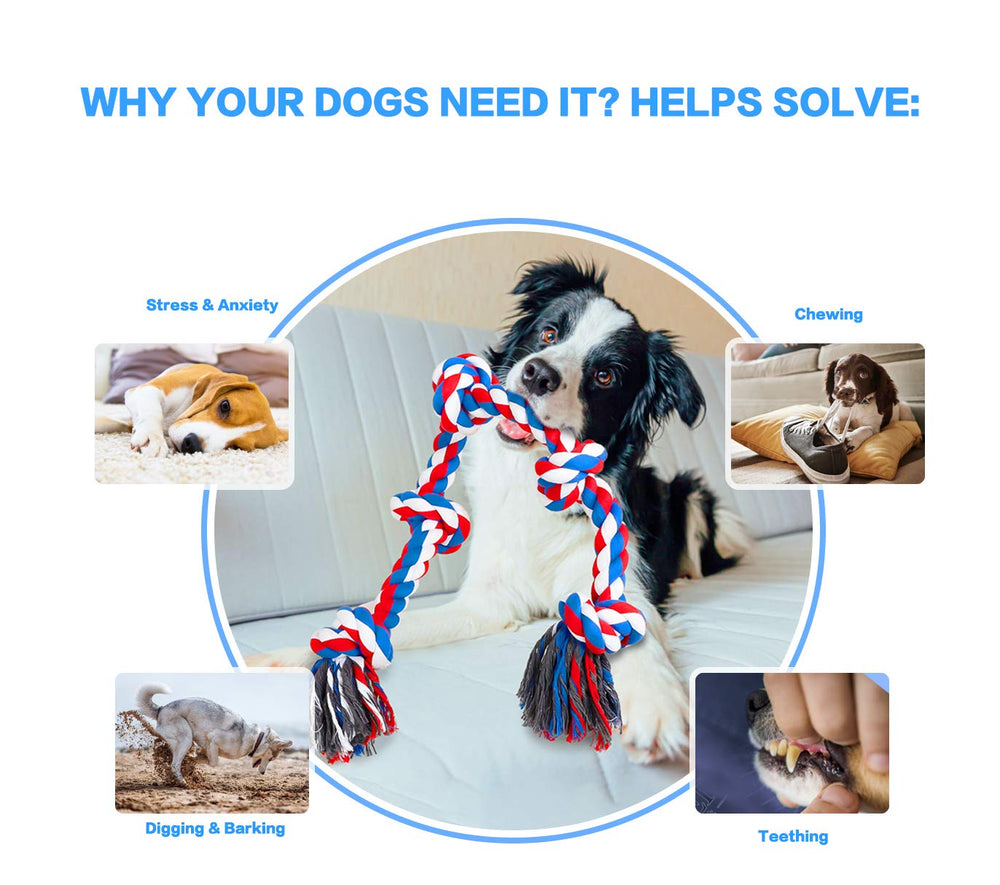 Bmag dog rope toy ready for tug of war and interactive bonding.