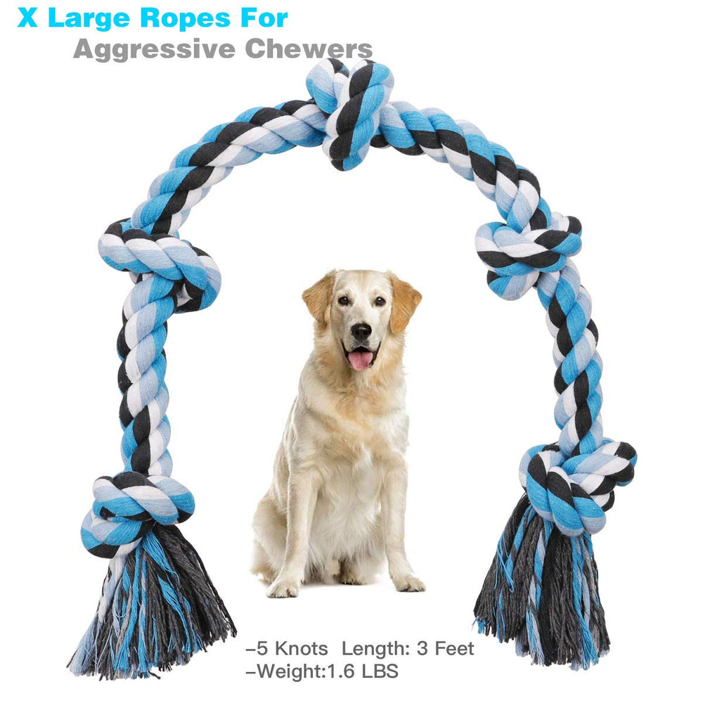 Bmag Heavy-Duty Rope during play, designed for aggressive chewers and long-lasting durability.