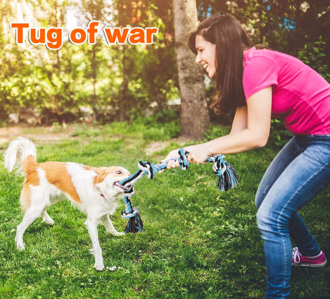 Bmag Indoor-Outdoor Rope Toy keeps dogs engaged, reducing damage to shoes and furniture.