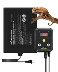 BN-LINK reptile heating pad top view showing 6x8 inch heating area for terrarium warmth