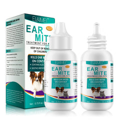 bnhulmxw 2pack ear mite treatment bottle, gentle care for pets
