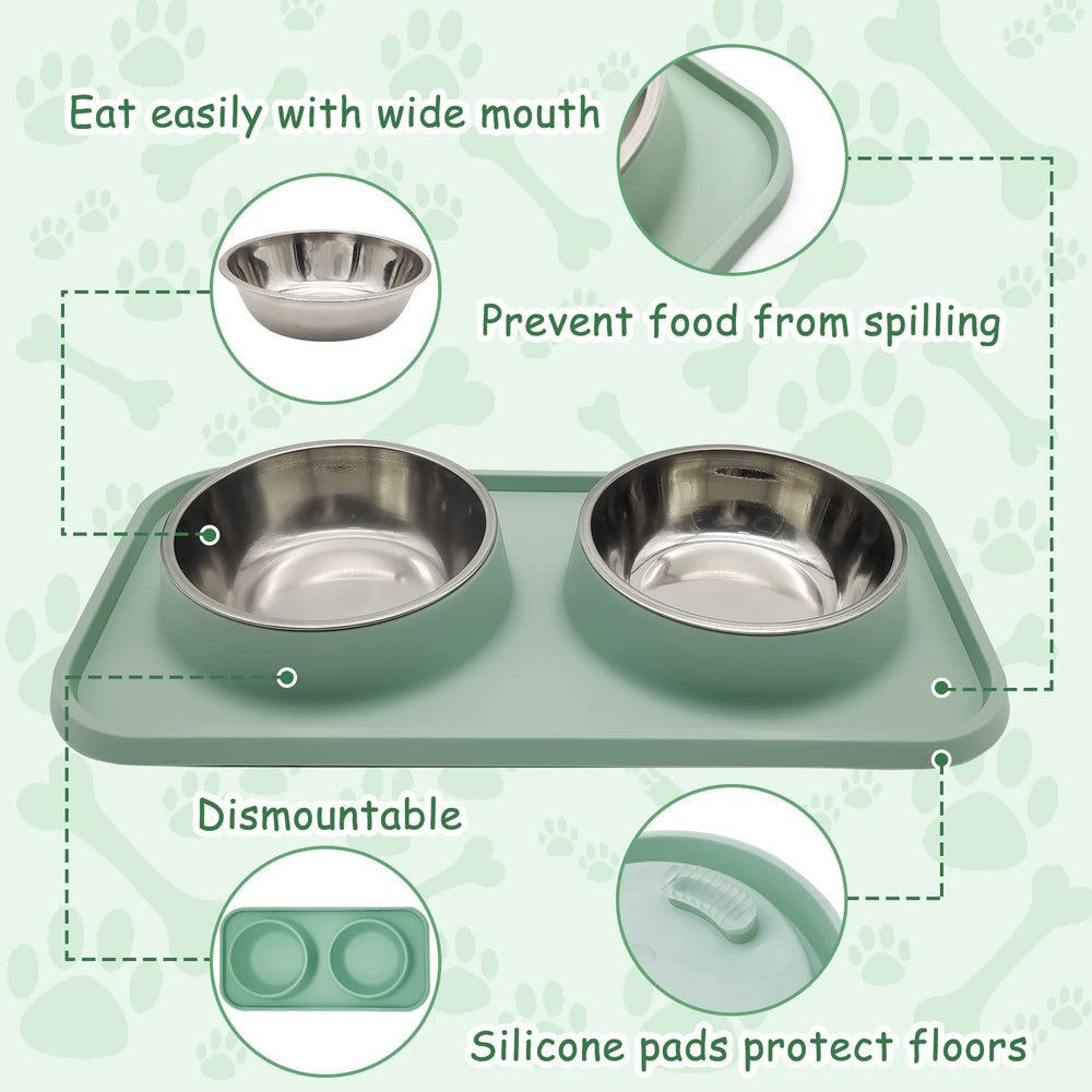 BNOSDM 14-ounce bowls in green offer compact daily feeding.