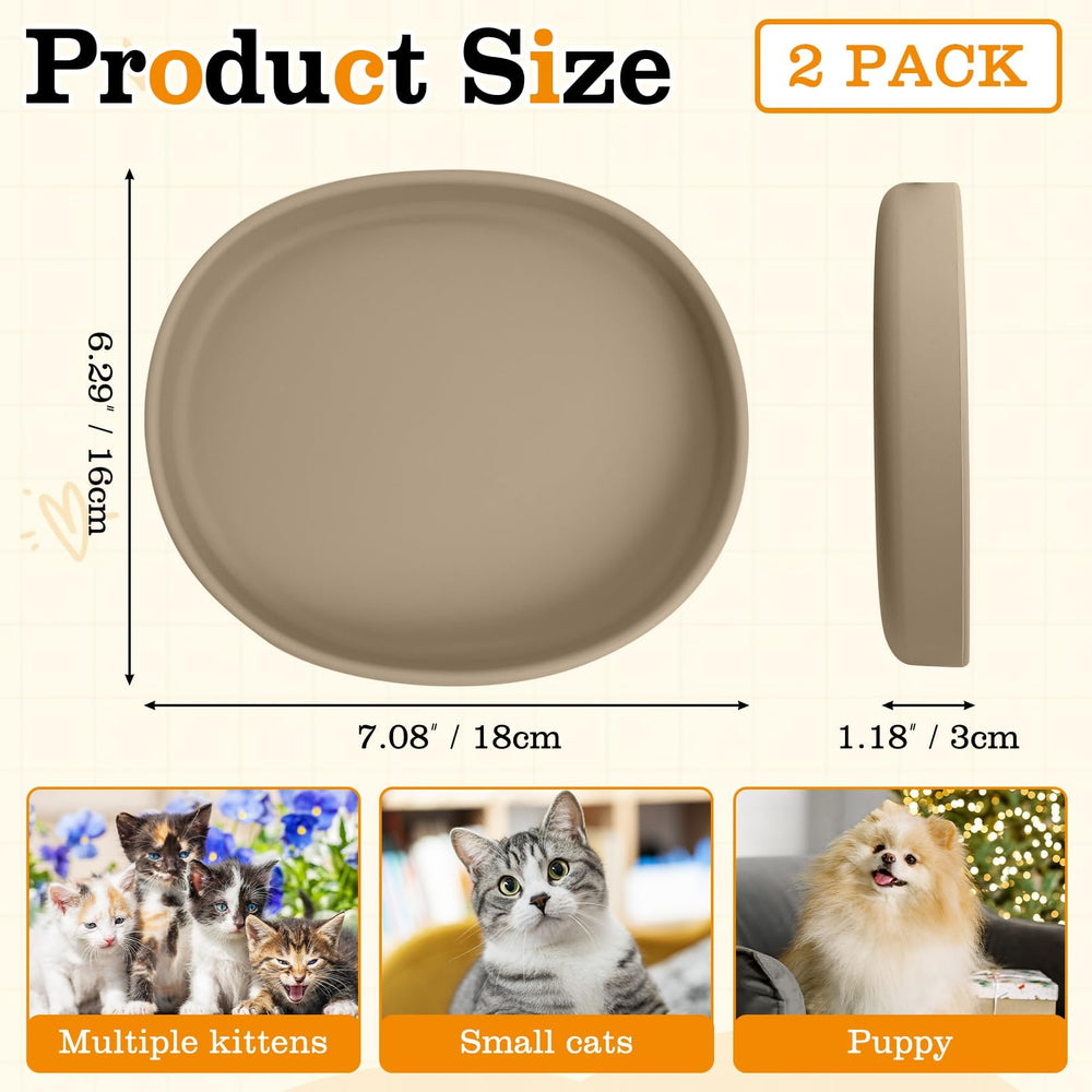 BNOSDM cat bowl wide shallow design reduces whisker fatigue during mealtime.