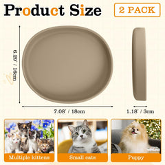 BNOSDM cat bowl wide shallow design reduces whisker fatigue during mealtime.