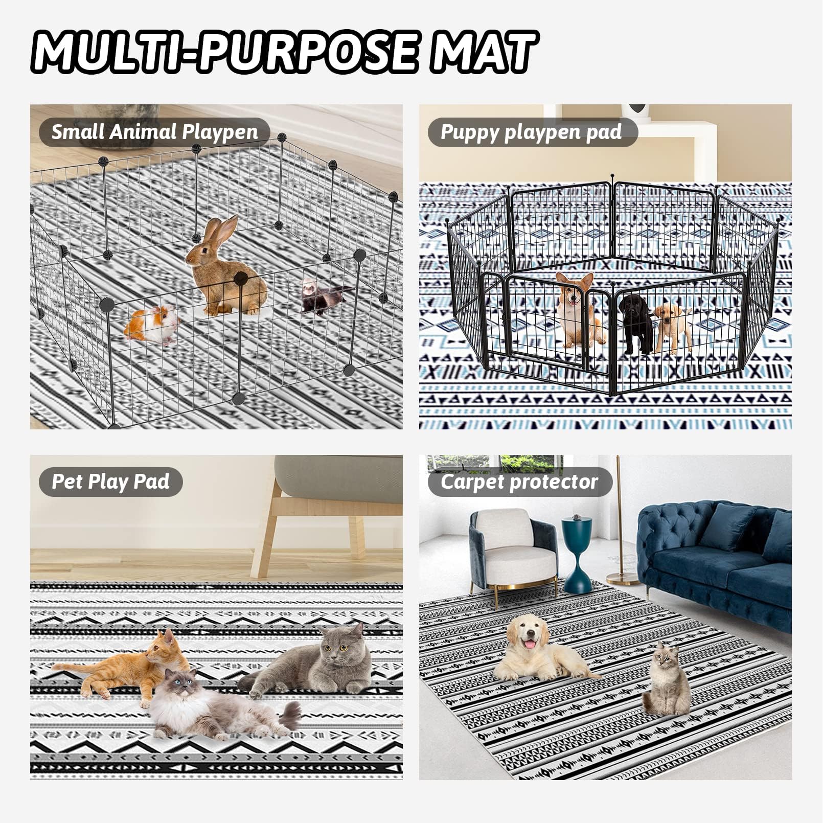 BNOSDM cat crate pad keeps litter areas tidy and cozy.