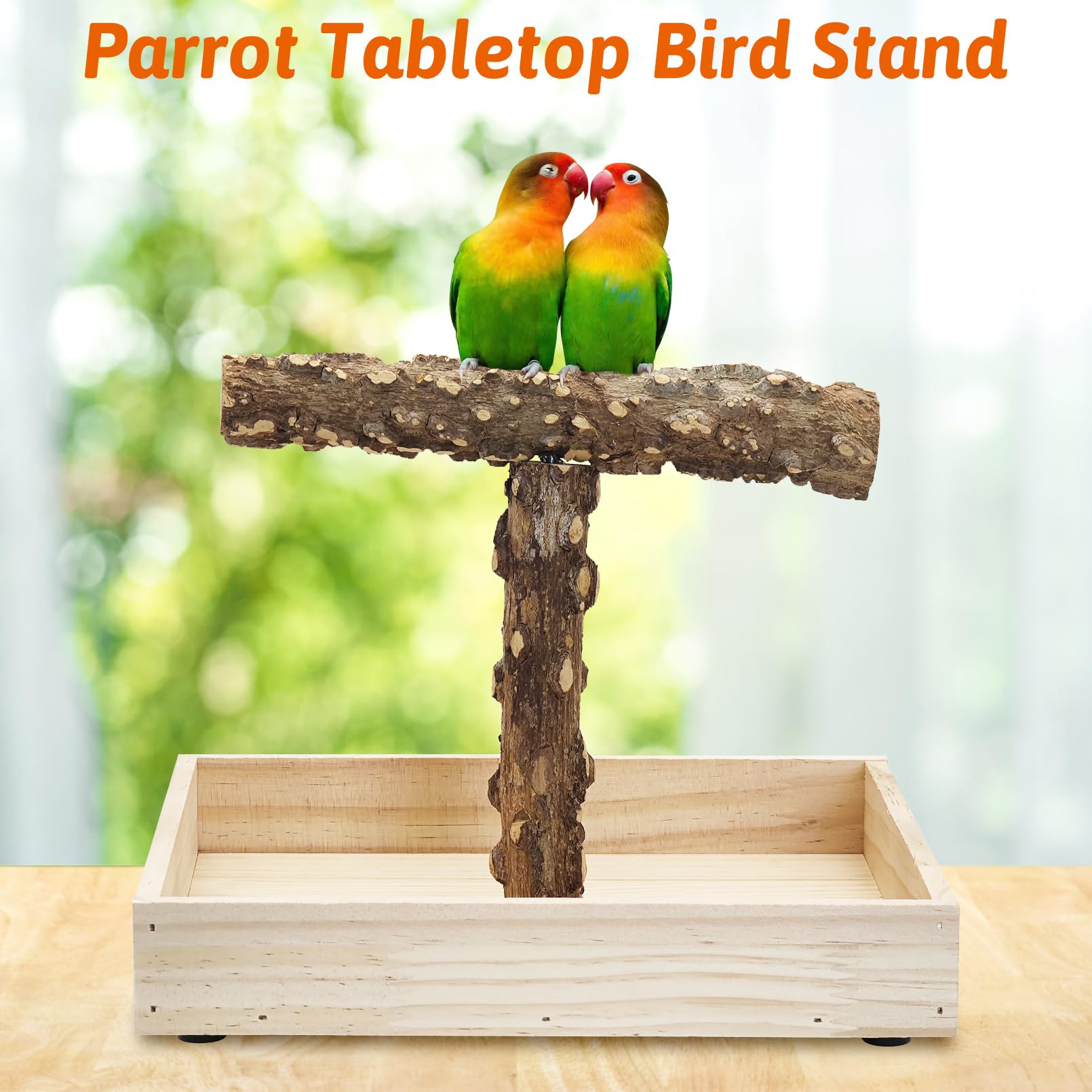 BNOSDM multi-bird perch stand fits budgies and cockatiels comfortably