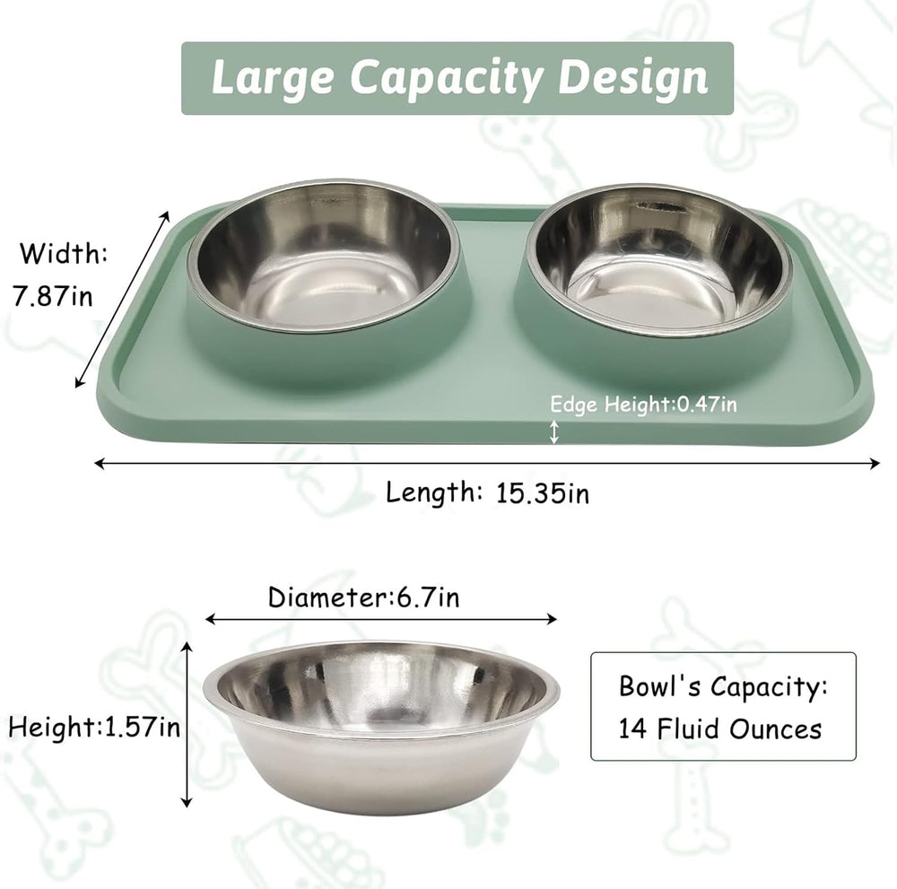 BNOSDM non-slip plastic mat keeps bowls steady during meals.