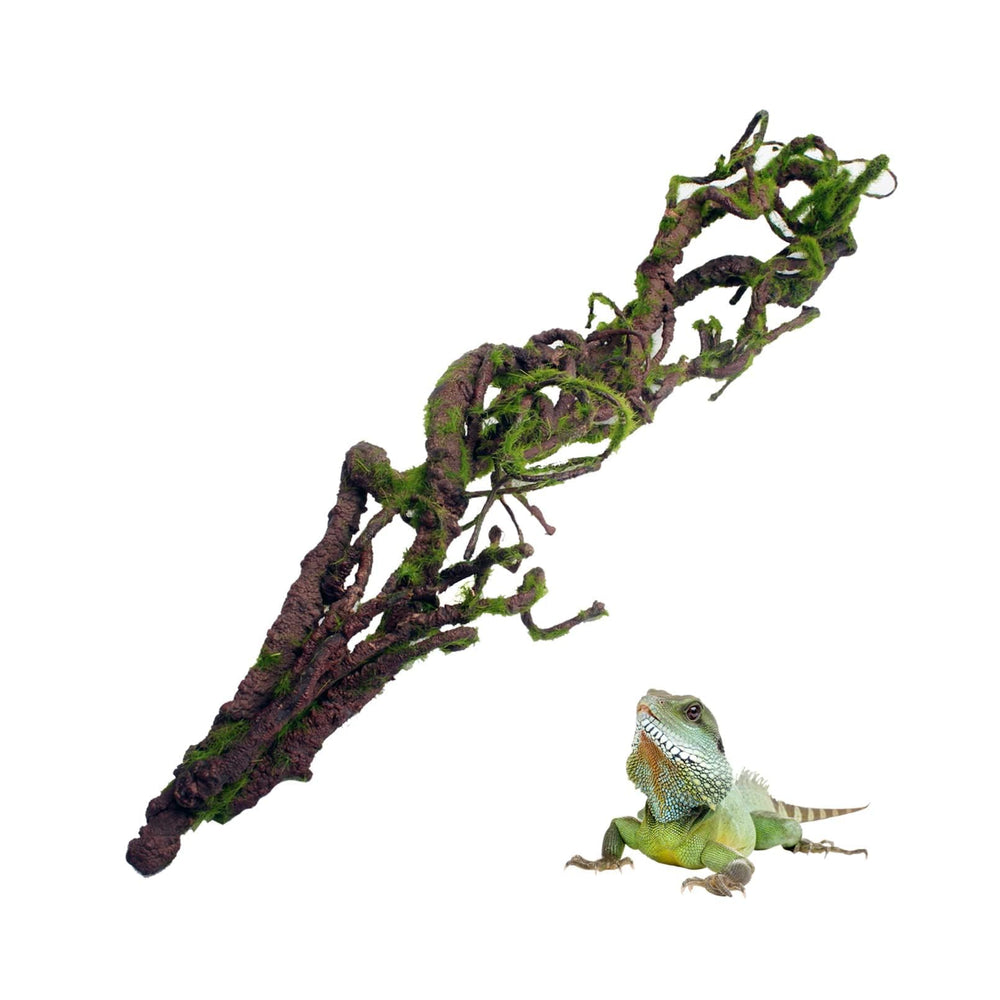 BNOSDM reptile bend-a-branch vines with moss for lifelike terrarium decor