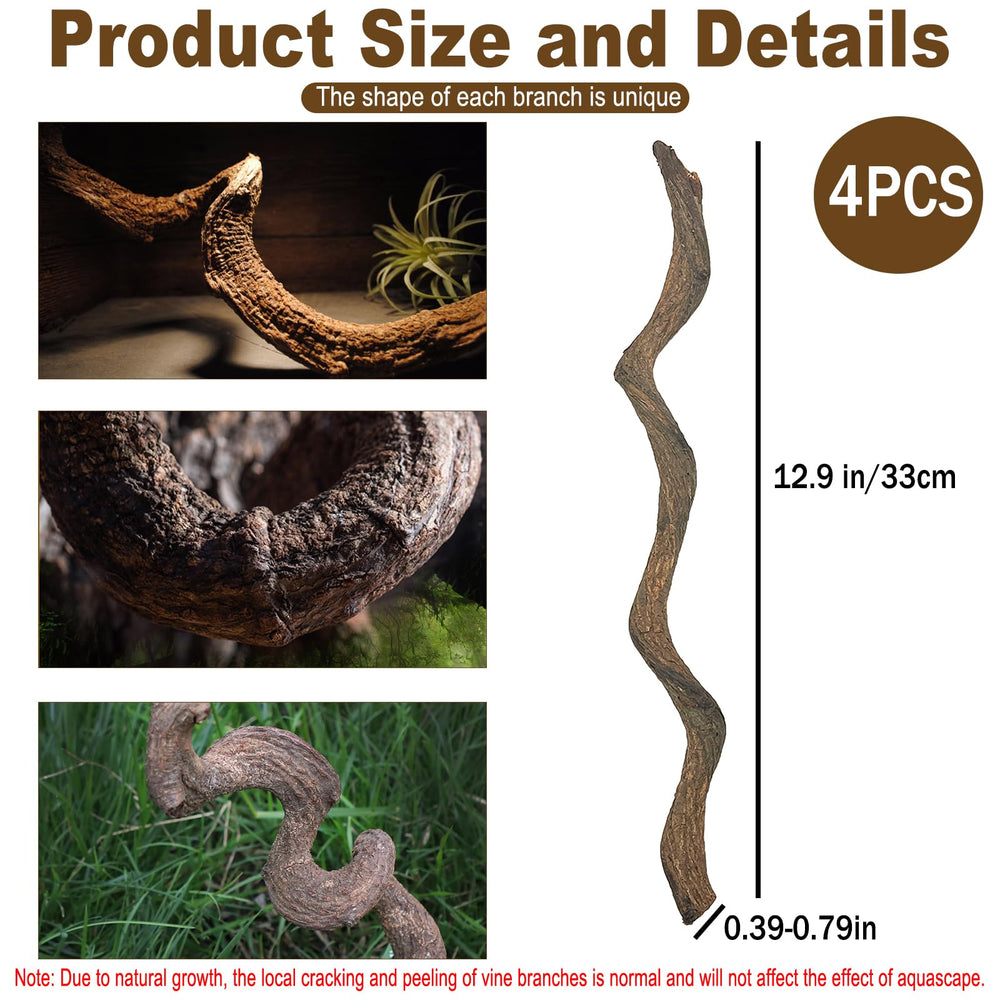 BNOSDM reptile branch decor fits lizards and geckos, promoting activity and exploration