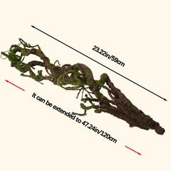 BNOSDM reptile climbing vine with artificial moss enhances natural habitat realism