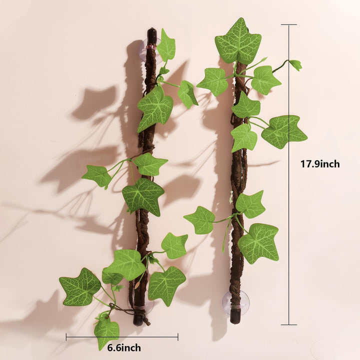 BNOSDM reptile plant leaf vine 2-pack adds jungle realism.