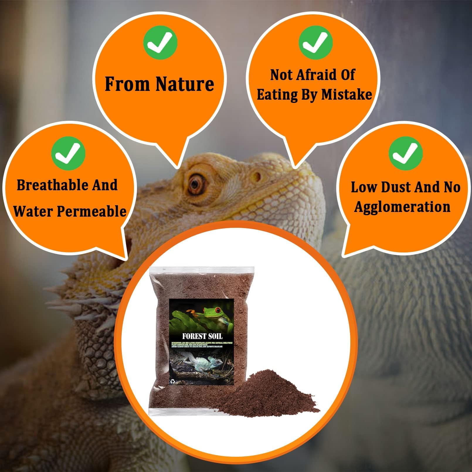 BNOSDM Reptile Soil Substrate 5-liter pack details for bedding needs