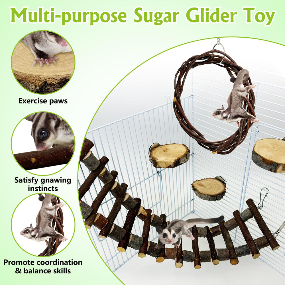 BNOSDM Sugar Glide perch provides a resting spot with chew-friendly wood.