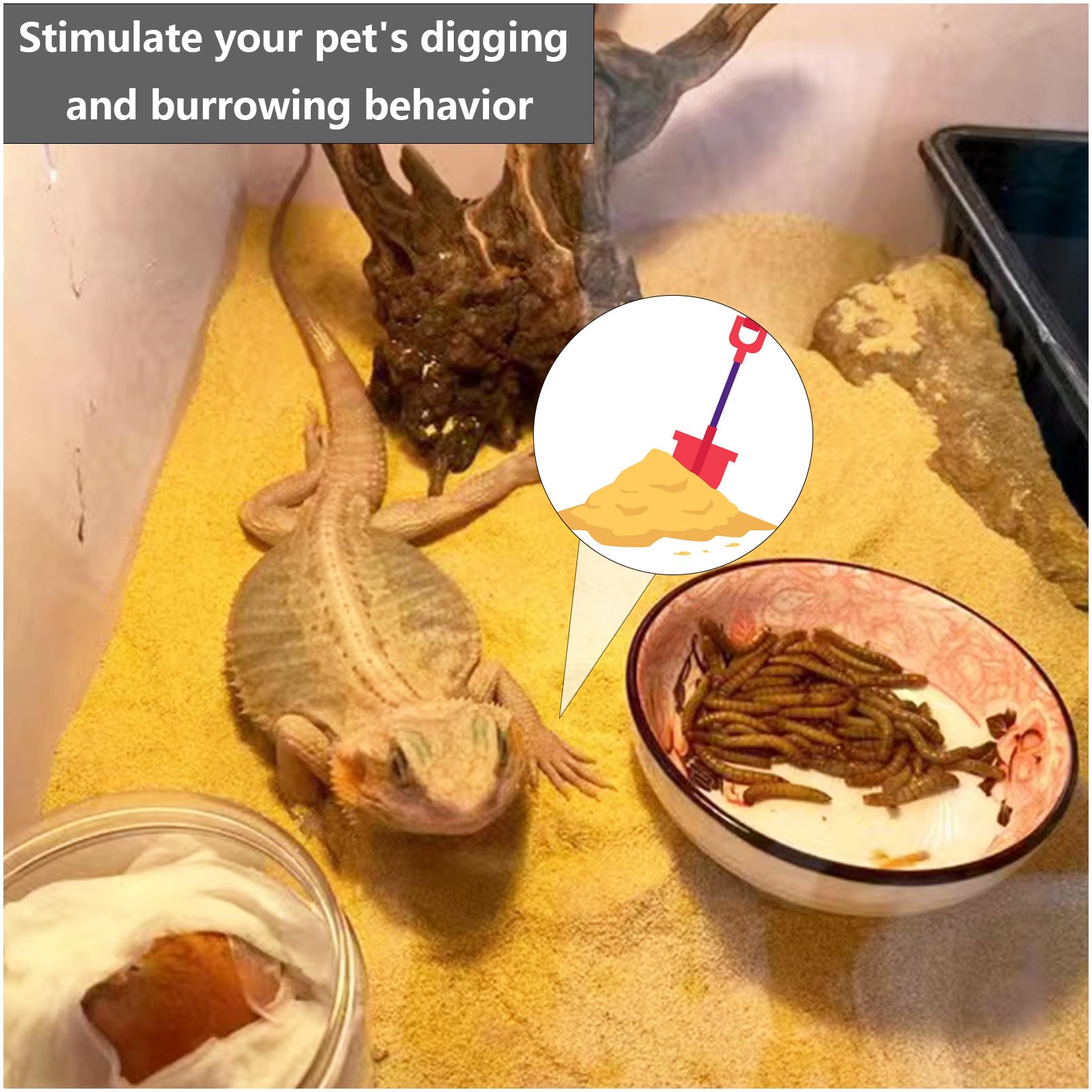 BNOSDM reptile sand turtle desert floor creates stable basking substrate