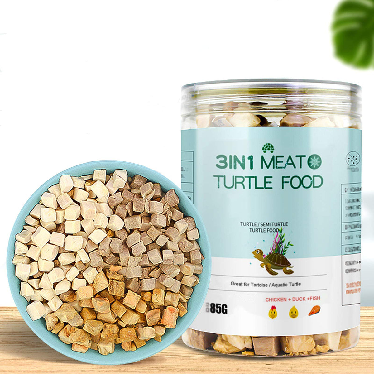 BNYEE 3 in 1 turtle treats packaging for convenient serving