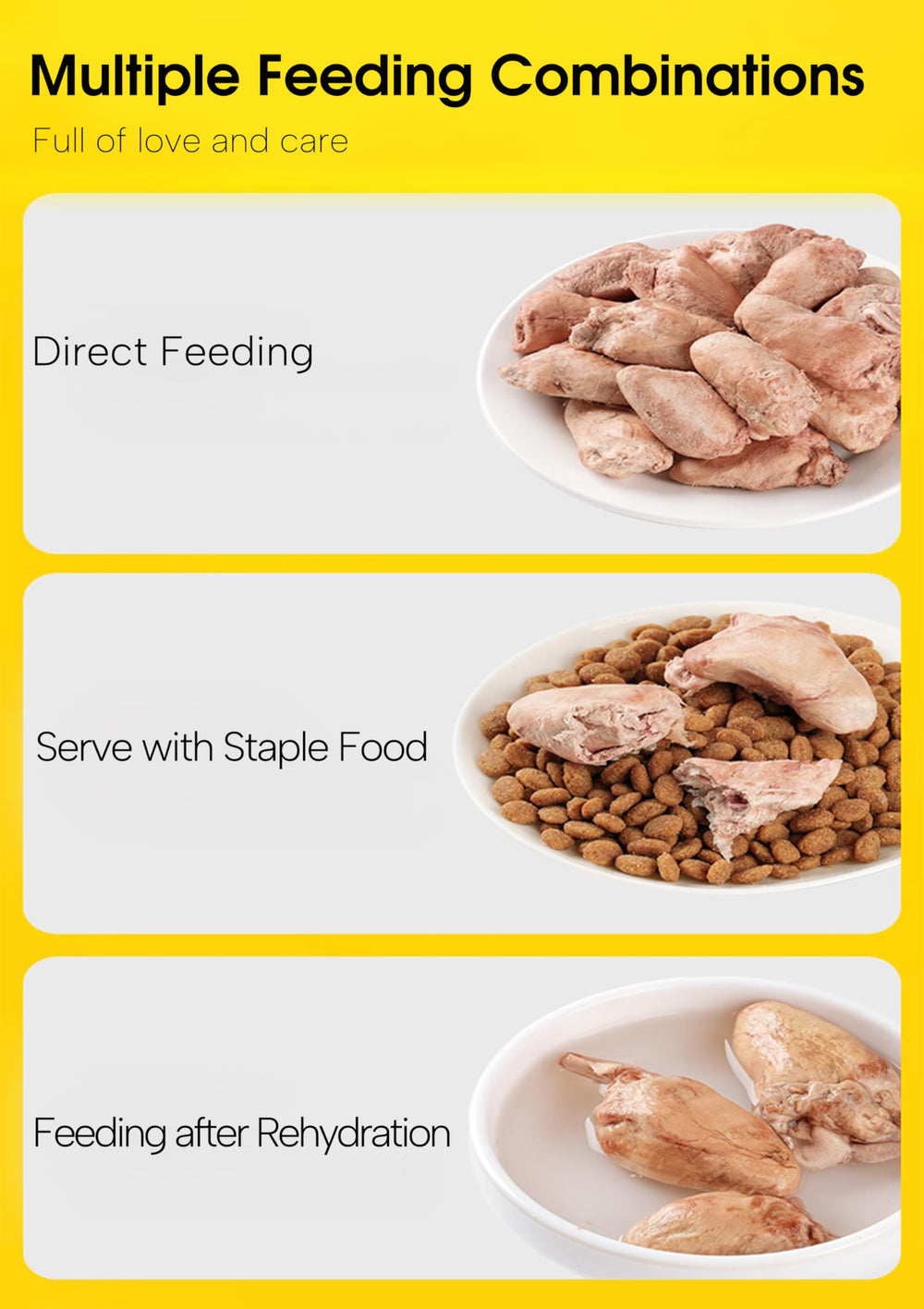 BNYEE chicken hearts in treat bowl show no preservatives claim