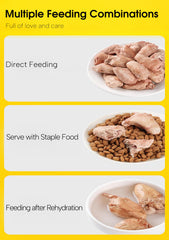 BNYEE chicken hearts in treat bowl show no preservatives claim