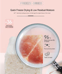 BNYEE chicken treats cubes close-up showing bite-sized training rewards.