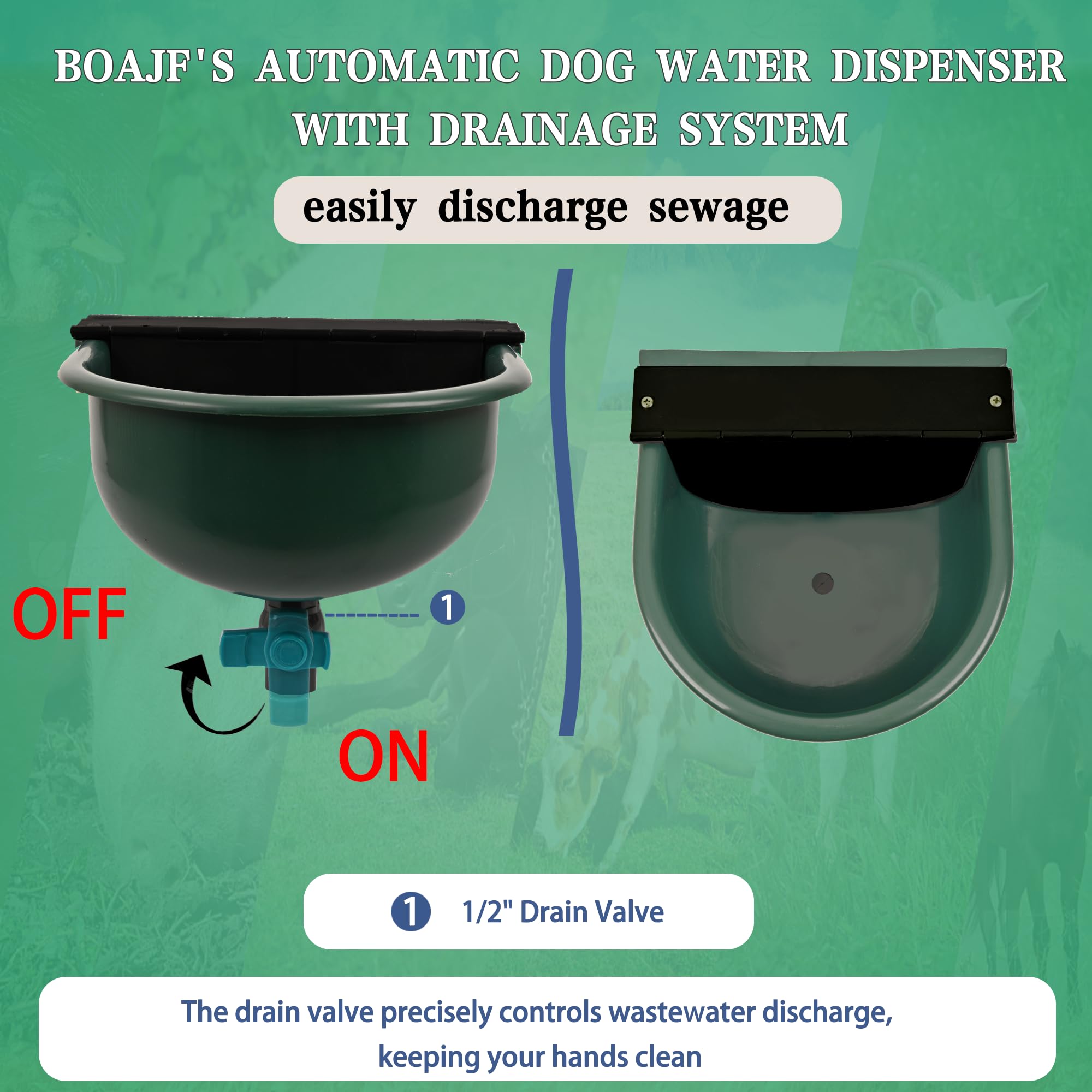 Boajf water dispenser float valve detail emphasizing reliable auto-fill.