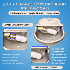 Boajf stainless steel dog water bowl supports safe drinking water.