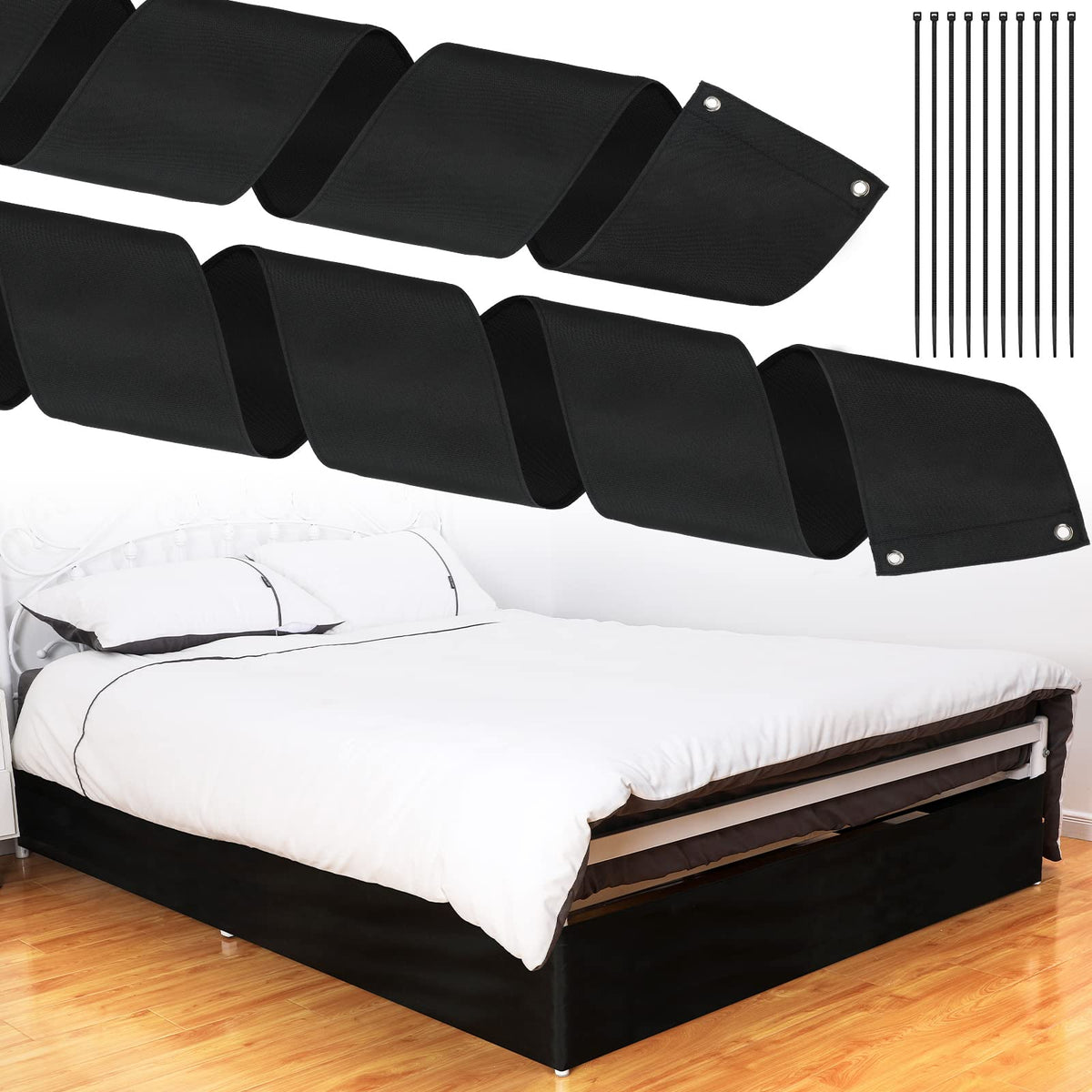 Boao under-bed blocker setup blocks items from sliding under the bed for a tidier space.