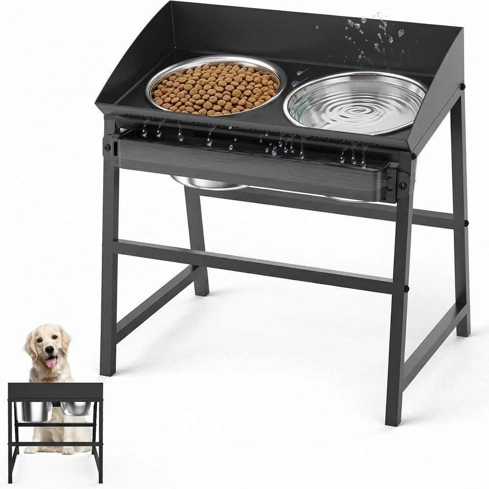 Bobbie & Laxi elevated dog bowls stand for large dogs, showing a tall, sturdy design.
