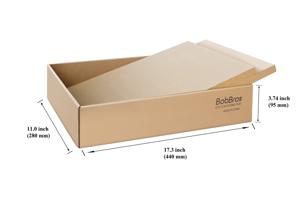 BobBros 5-pack XL cat scratcher in box demonstrates easy unboxing and ready-to-use packaging