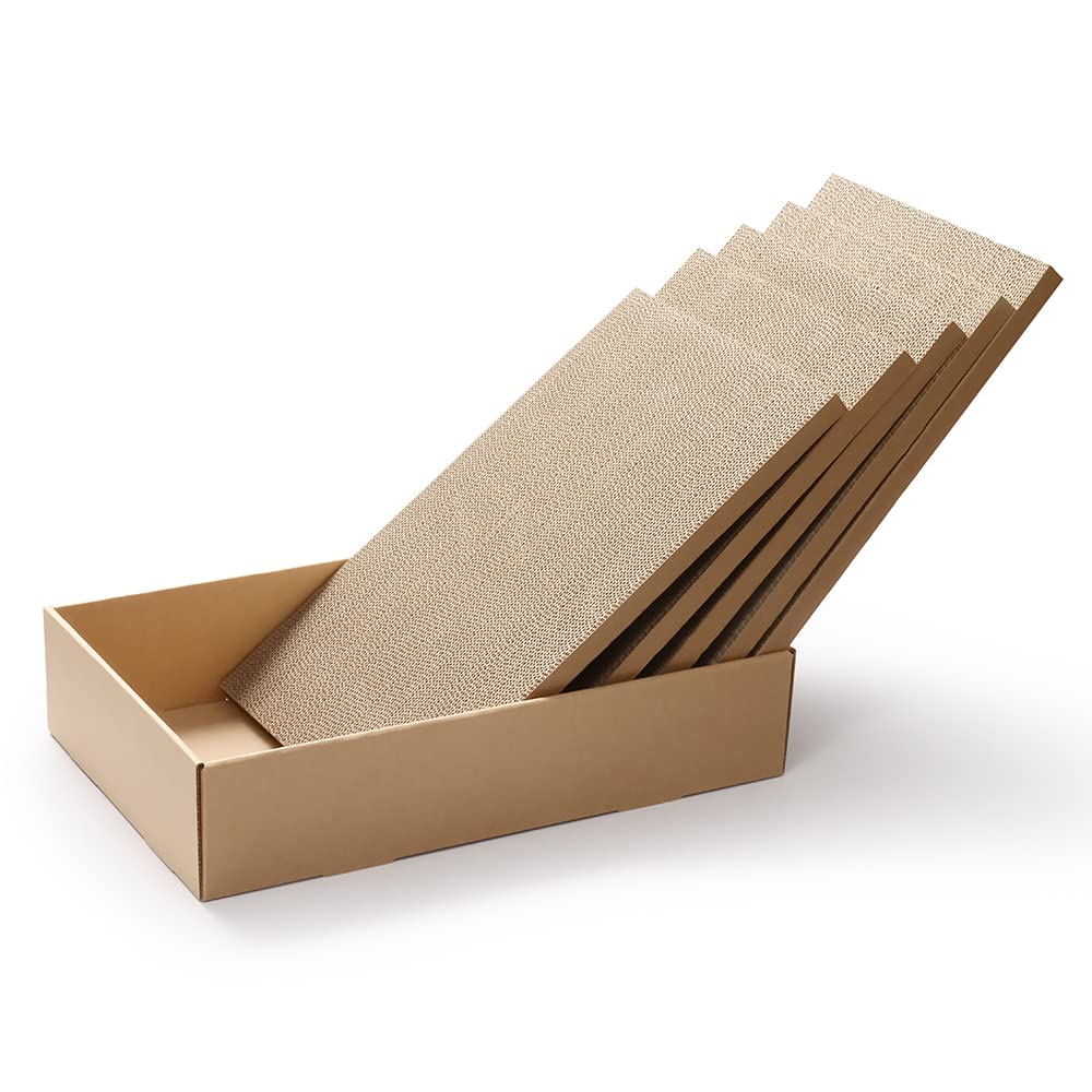 BobBros non-slip adhesive pad keeps scratcher steady on wood floors for mess-free use