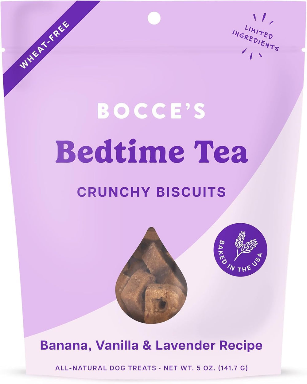 Soft chews from Bocce's Bakery in a dog bowl for calm evenings.