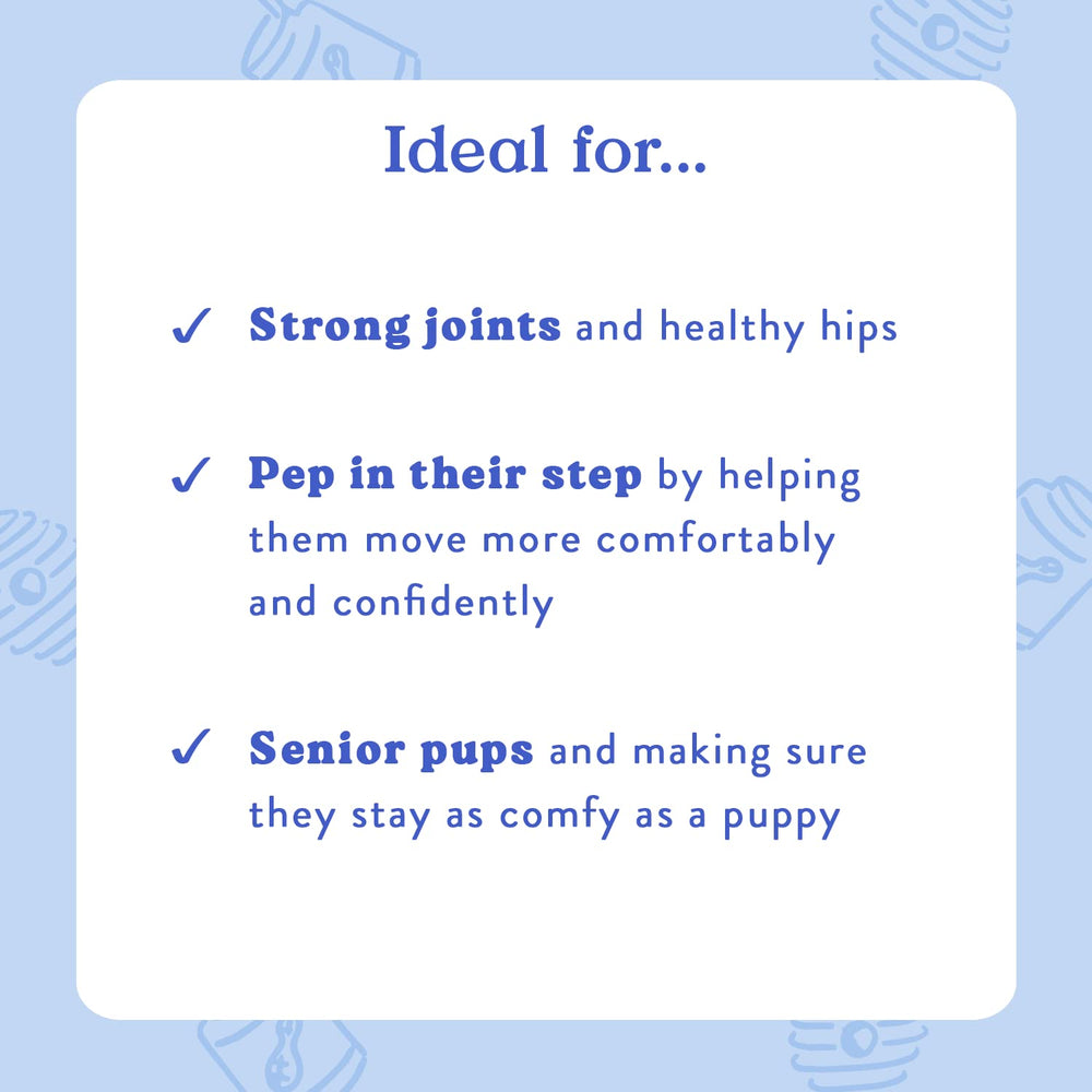 Peanut butter and honey flavor helps dogs enjoy daily chews.