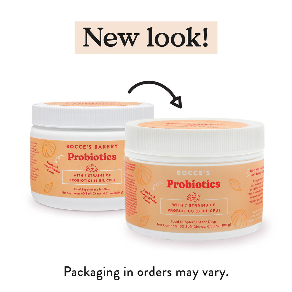 Bocce's Bakery probiotic dog chews — 3B CFU for daily gut support