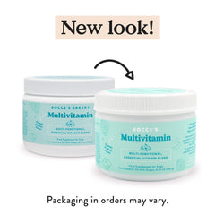 Bocce's Bakery chew bottle back — vitamin blend for immune support.