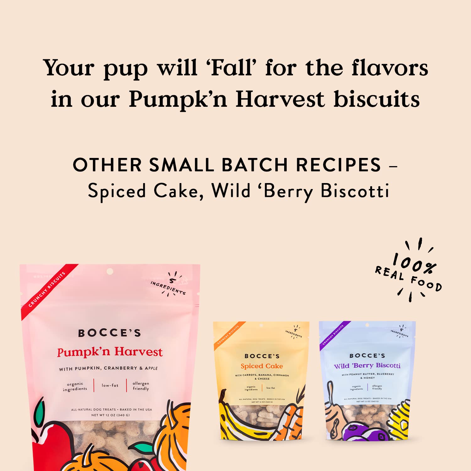 Bocce's Bakery Wheat-free recipe image highlights allergen-friendly snack.