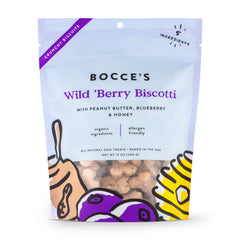 Bocce's Bakery Wild Berry Biscotti Biscuits packaging, ideal for everyday treats.