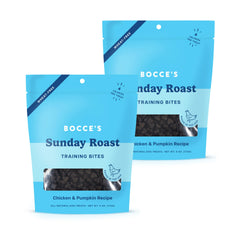 Bocce's Bakery Sunday Roast chicken-pumpkin training treat image, ideal for training rewards
