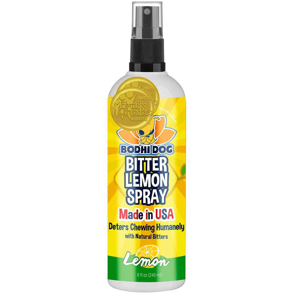 Bodhi Dog Bitter Lemon Spray bottle for safe pet chew deterrence on furniture
