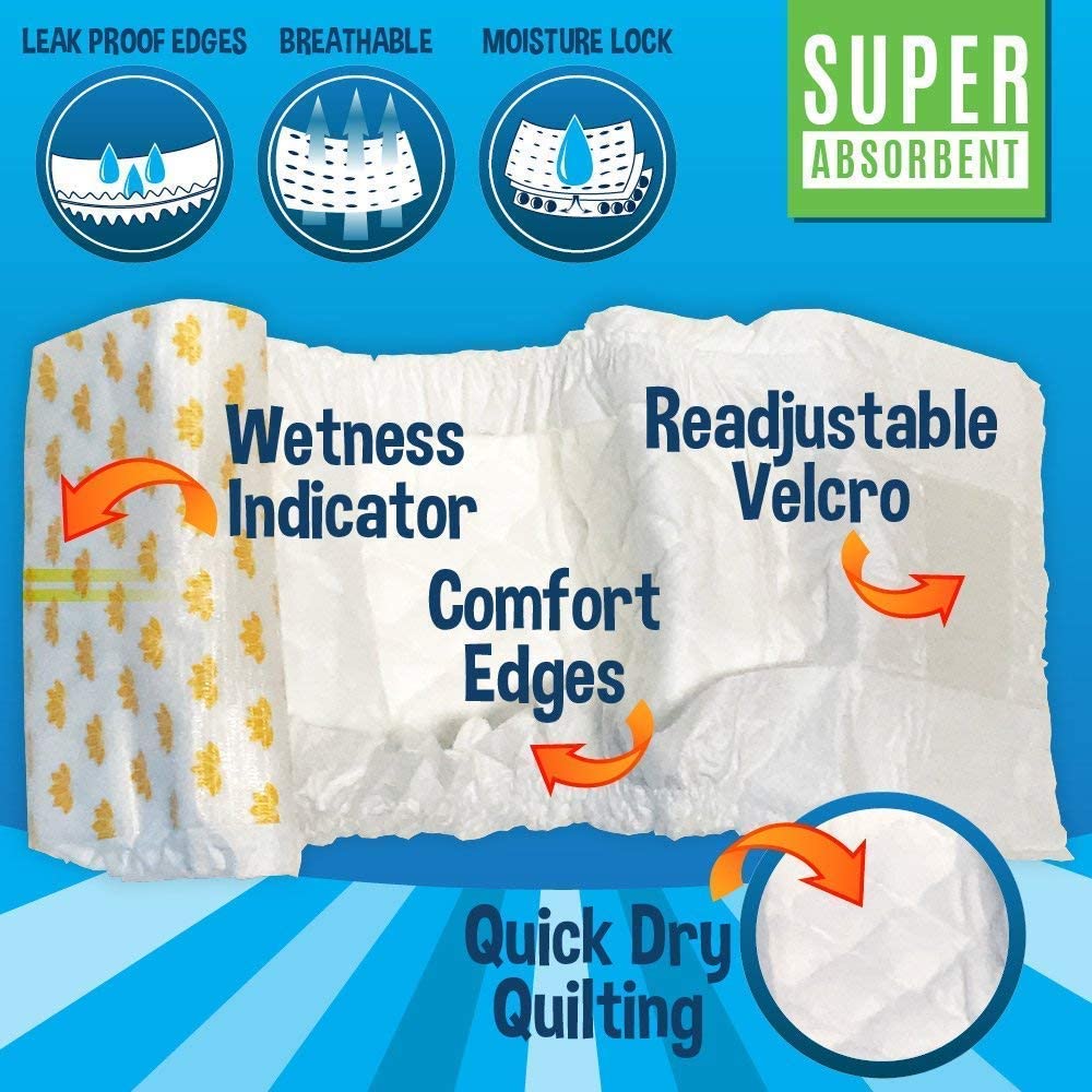 Bodhi Dog diapers adjustable velcro waist for secure fit