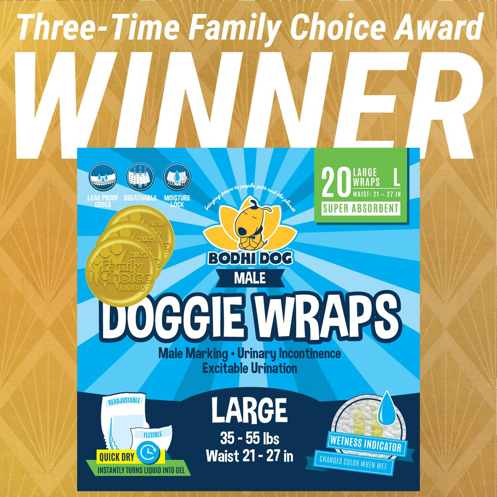 Bodhi Dog wrap showing leakproof barrier for containment during activity.